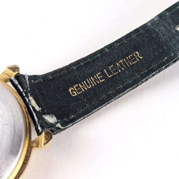 Vintage Green Leather Christmas Tree Watch - Picture 11 of 11